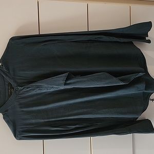 Rachel Zoe dark green silk blouse